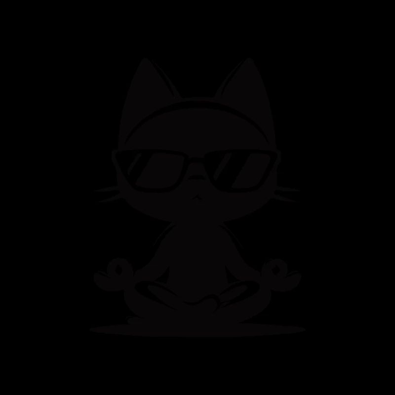 Conception de chats de yoga cool