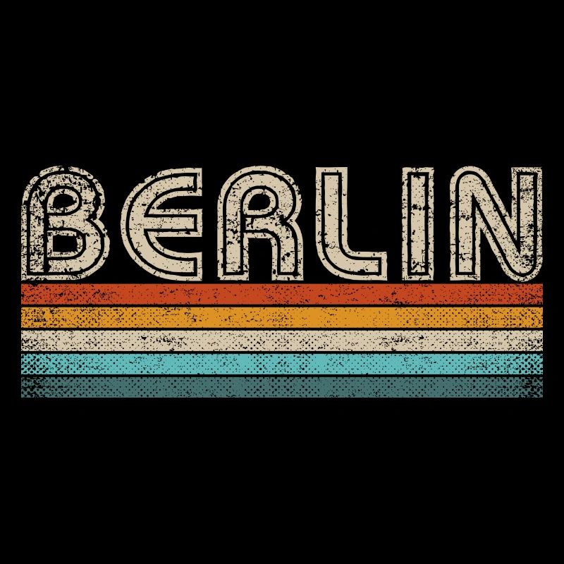 Berlin capital rétro rayures 70s 80s