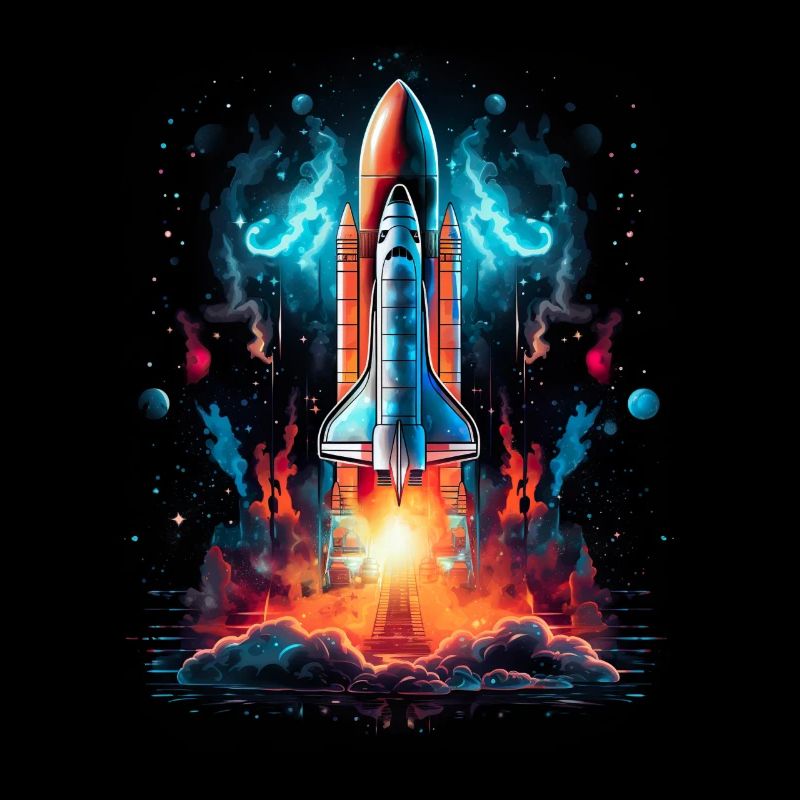 Raumschiff-Start Raketenschiff