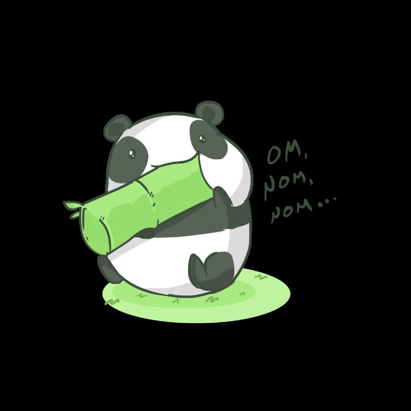 Mampfender Panda Om Nom Nom Geschenkidee