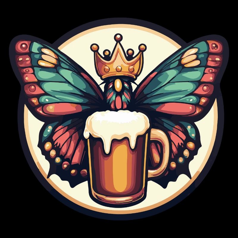 Bande dessinée de bière papillon