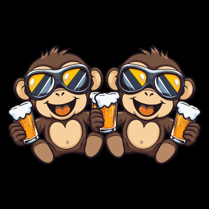 Affe Ski Team Bier