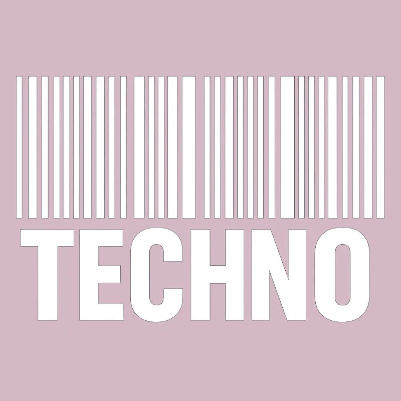 Modèle de code-barres techno