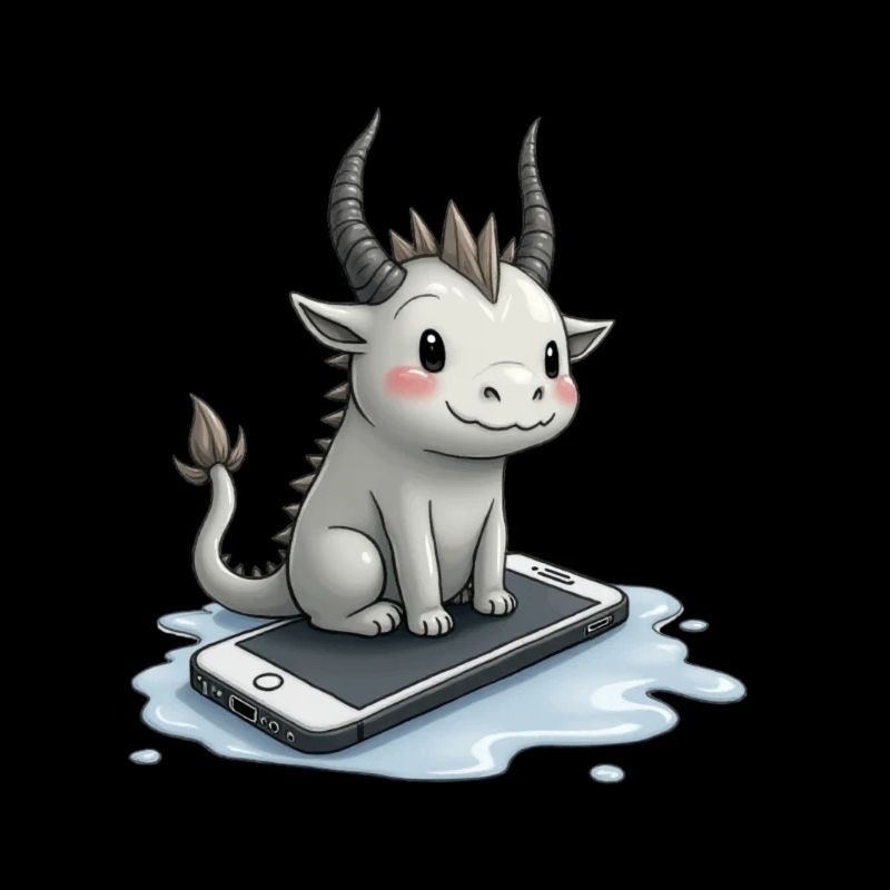 cute mythical creature on iPhone