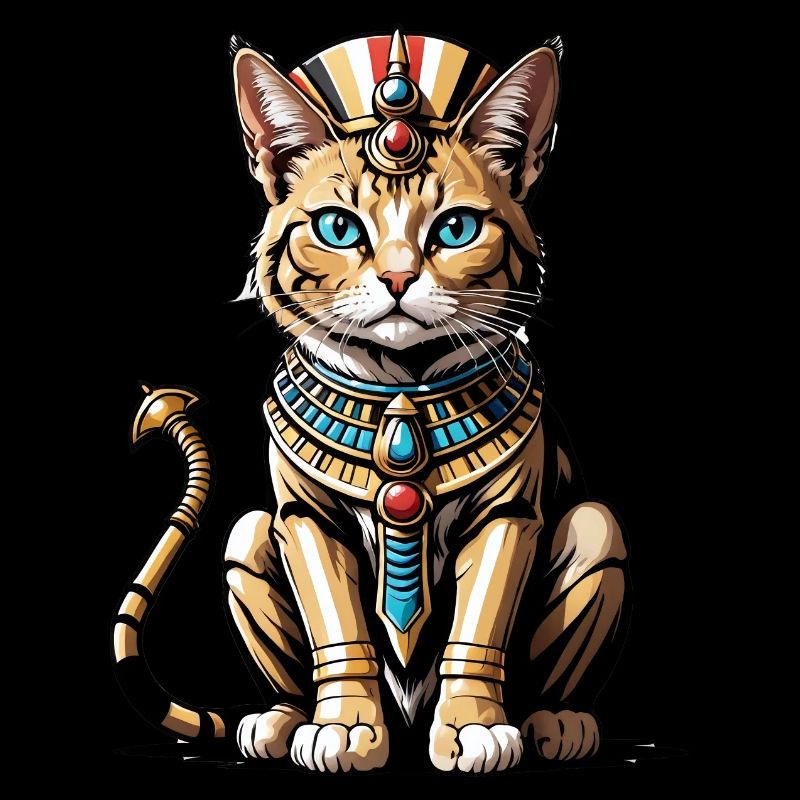 Chat Pharaon Chat Égypte Pyramide Cadeau