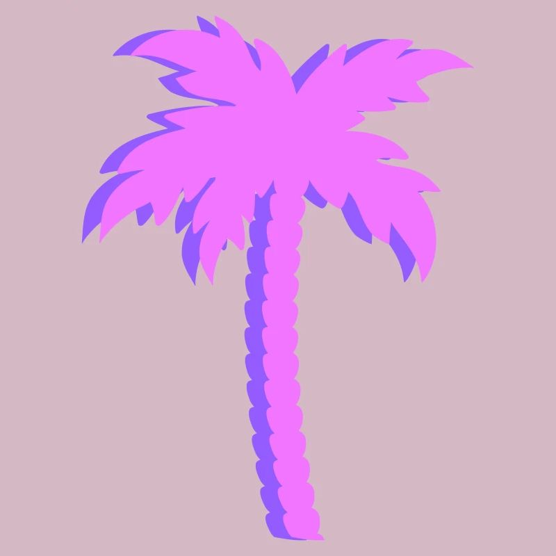 Purple Palm Trees Gradient