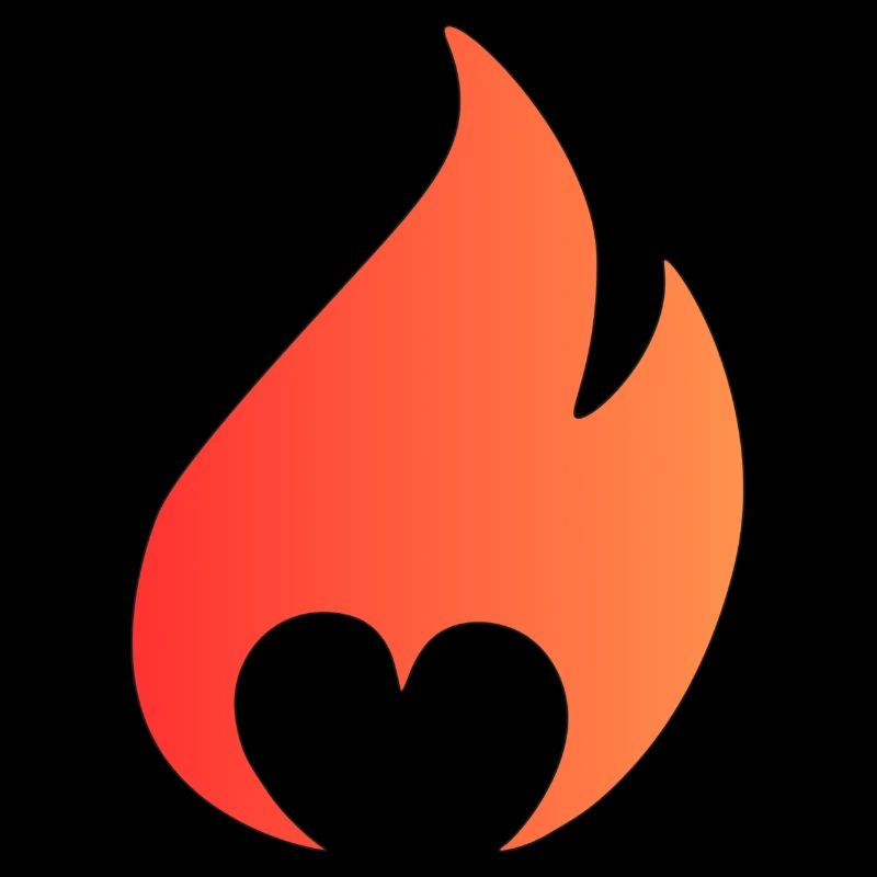 Flamme mit Herz