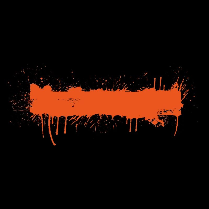 Paint stroke orange blob color splash gift