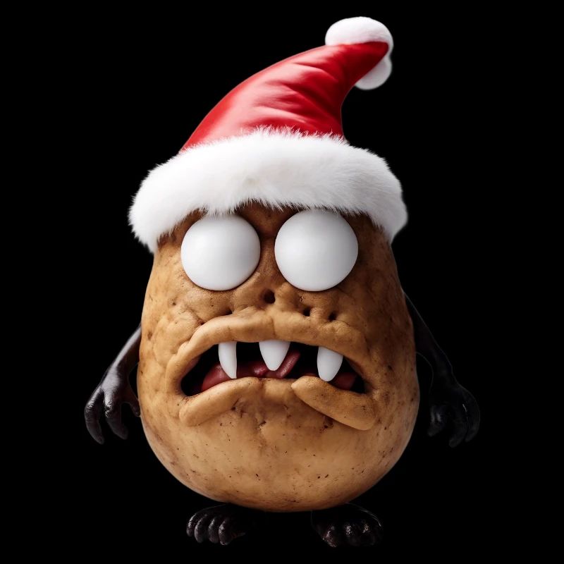 Weihnachtsmann Monster Kartoffel