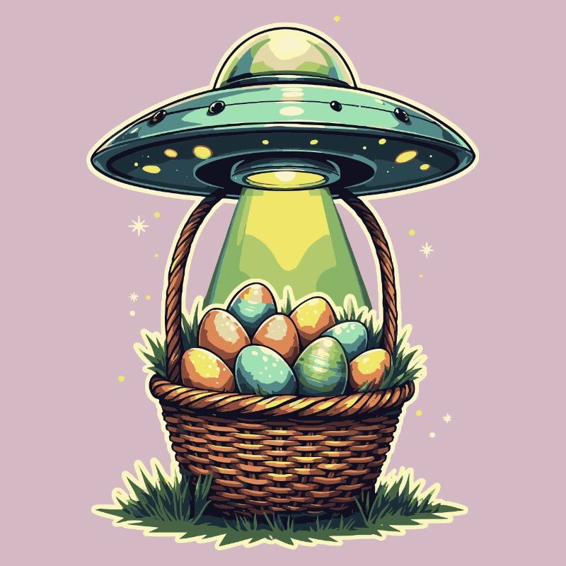 Conception d’enlèvement d’oeuf de Pâques extraterrestre