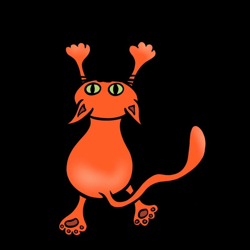 Wilde Katze orange