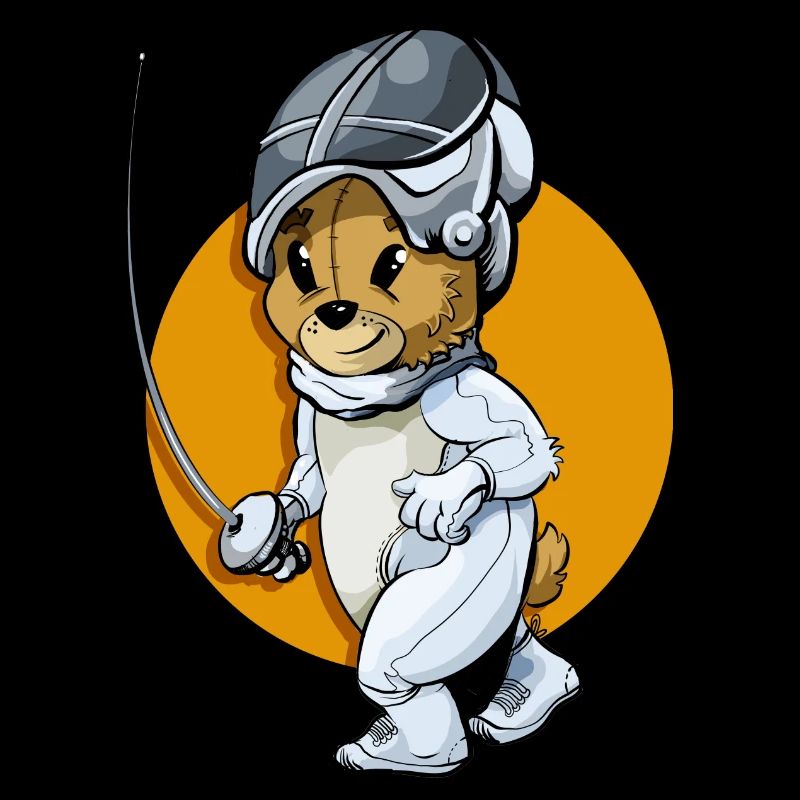 Fechten Maskottchen