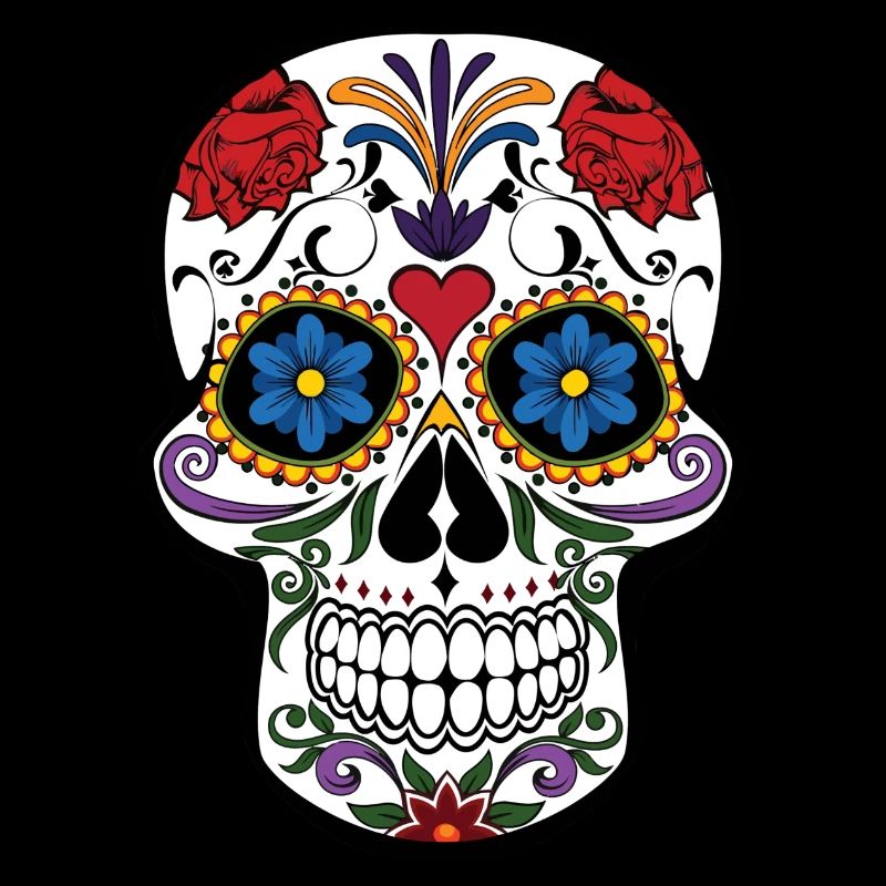pretty pattern skull skull skull colored style