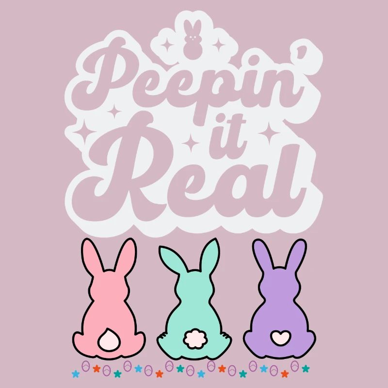 Easter Bunnies Fun peepin it real colorful Easter eggs