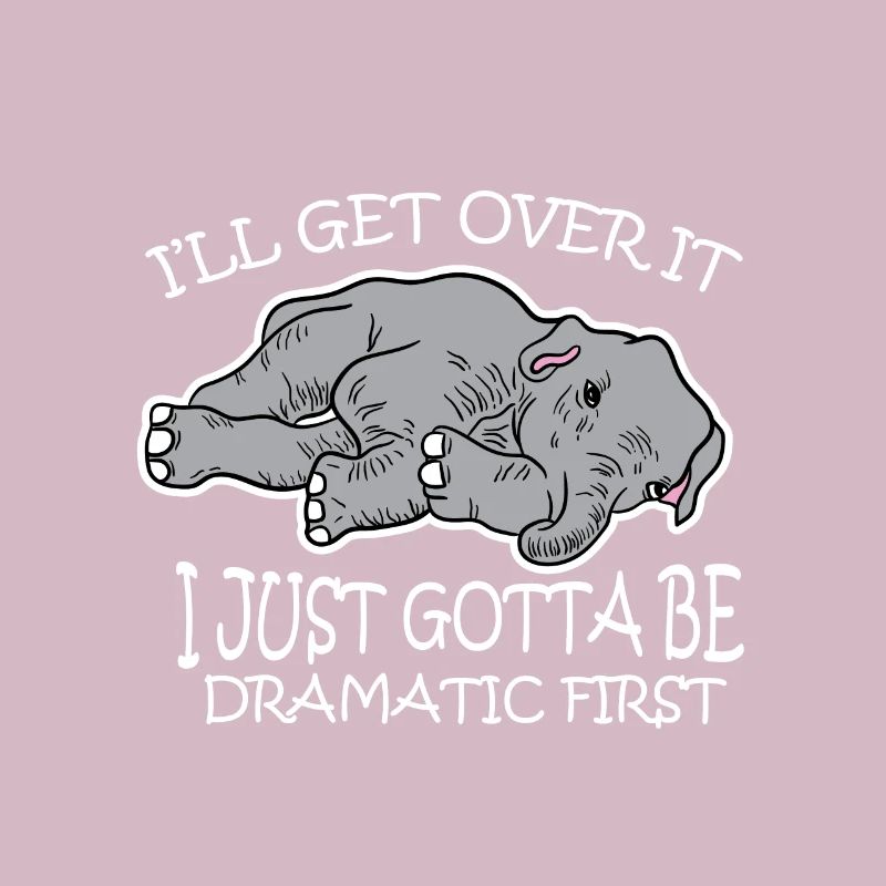 Dramatic Elefant Müde Bockig