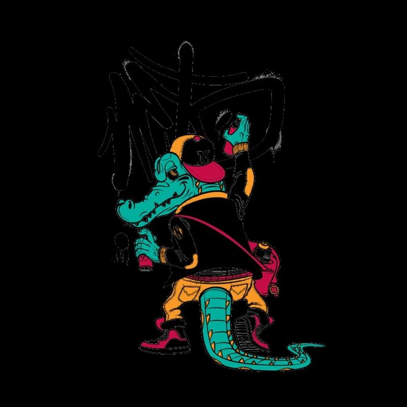 Graffiti drôle crocodile
