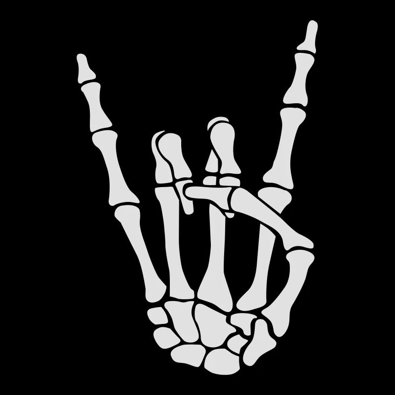 skull rock hand