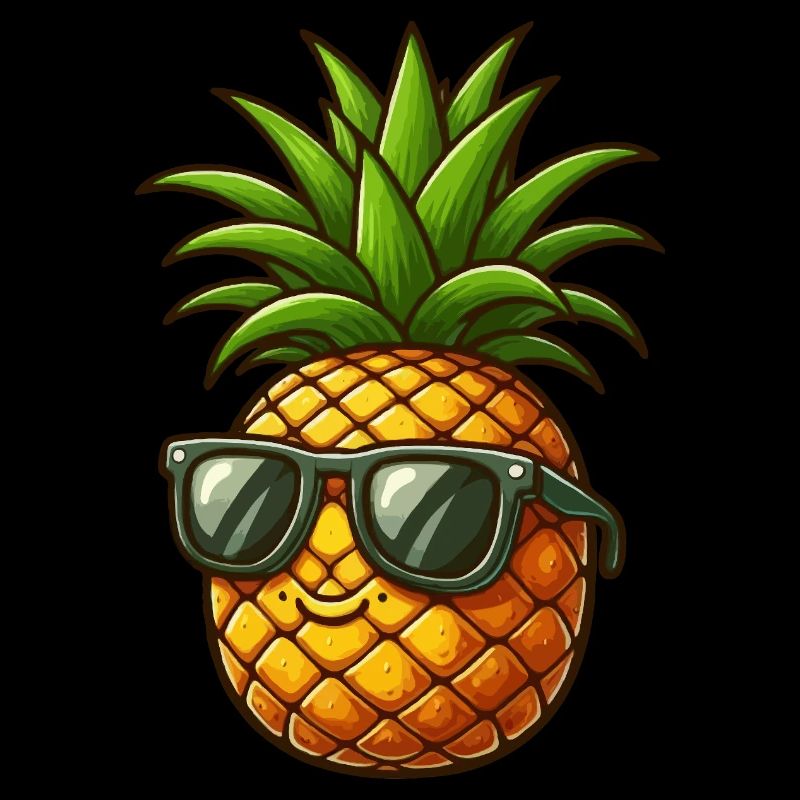 Ananas mit Sonnenbrille