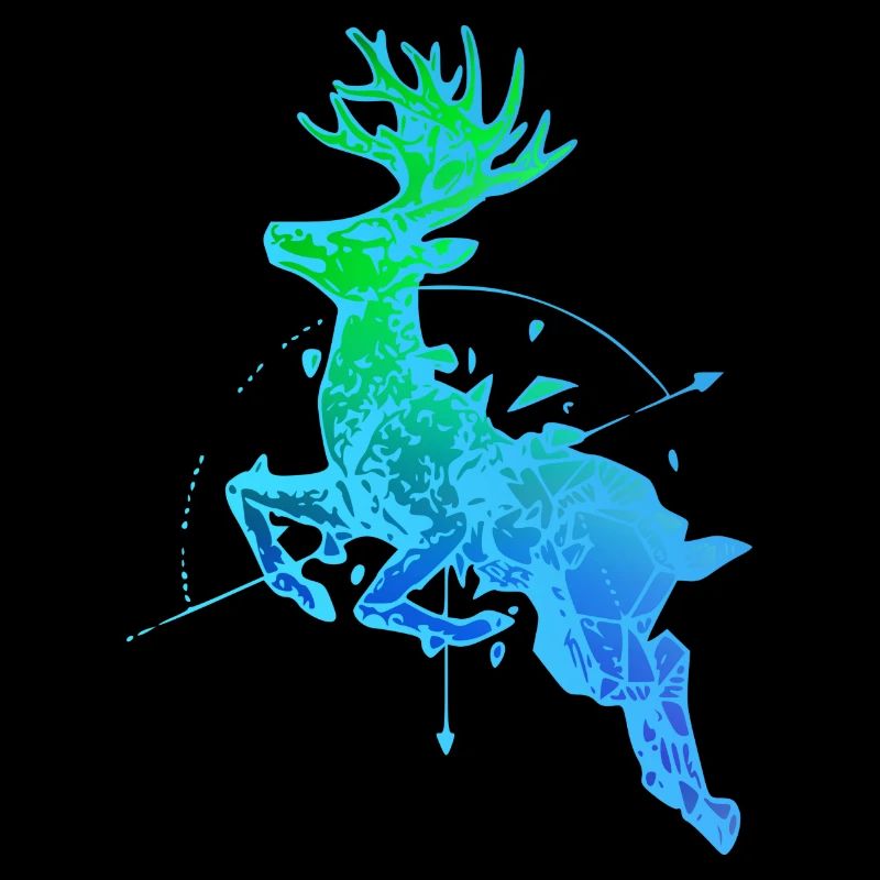 Deer with compass