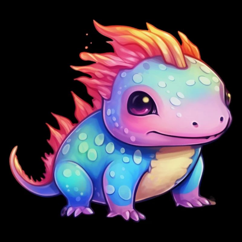 Regenbogen-Zauber - Der niedliche Axolotl