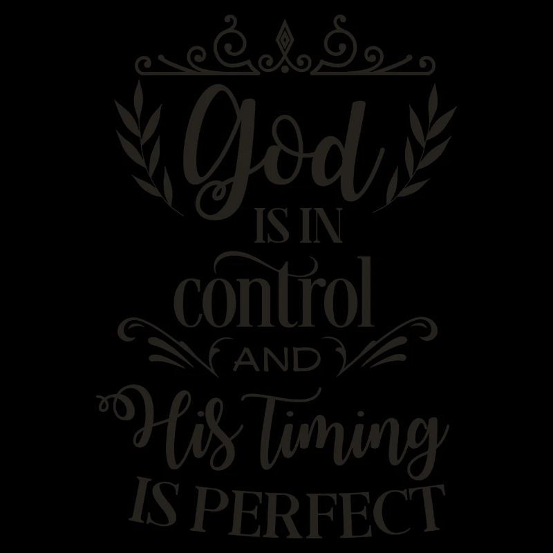 Jesus shirt - God is in control - Sort