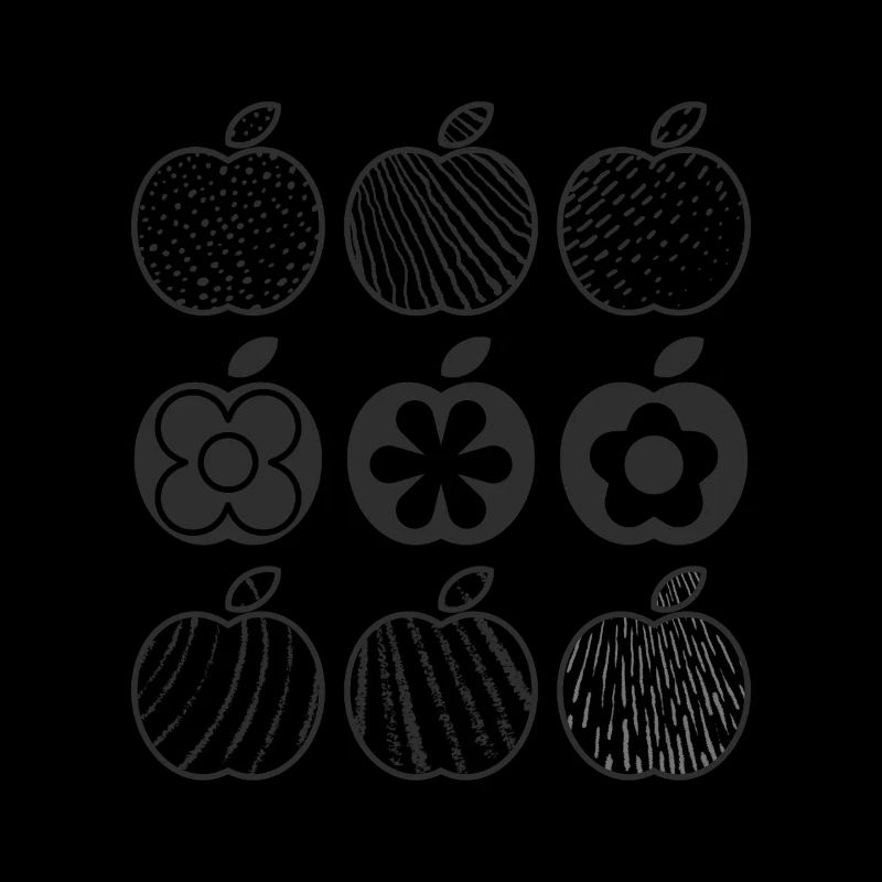 Apple Pattern (Black)