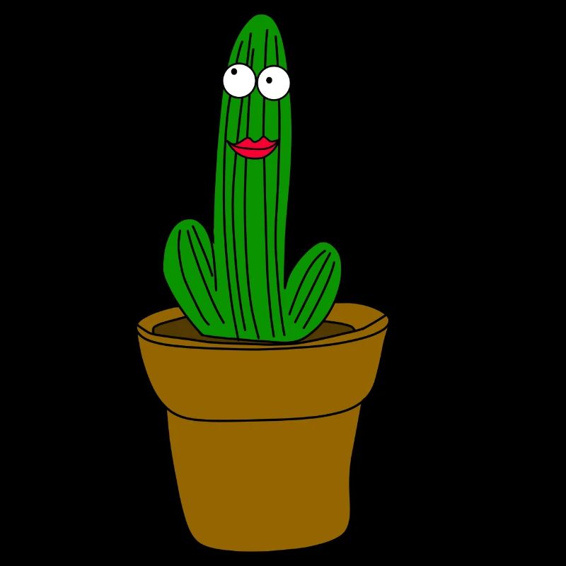 Cactus with face