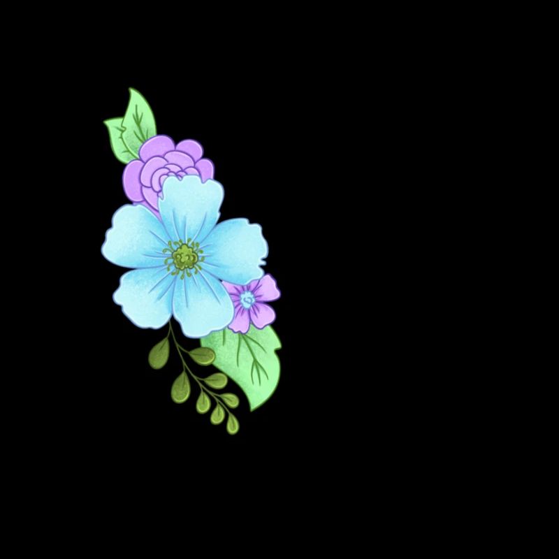 Eleganter Buchstabe 'M' mit Blumen