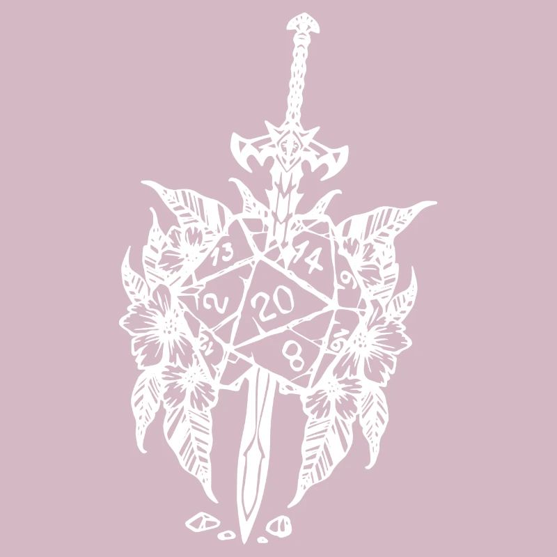 D20 rpg game épée fleur