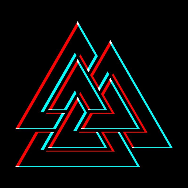Vintage Valknut Odin Symbol Wikinger Zeichen Pagan