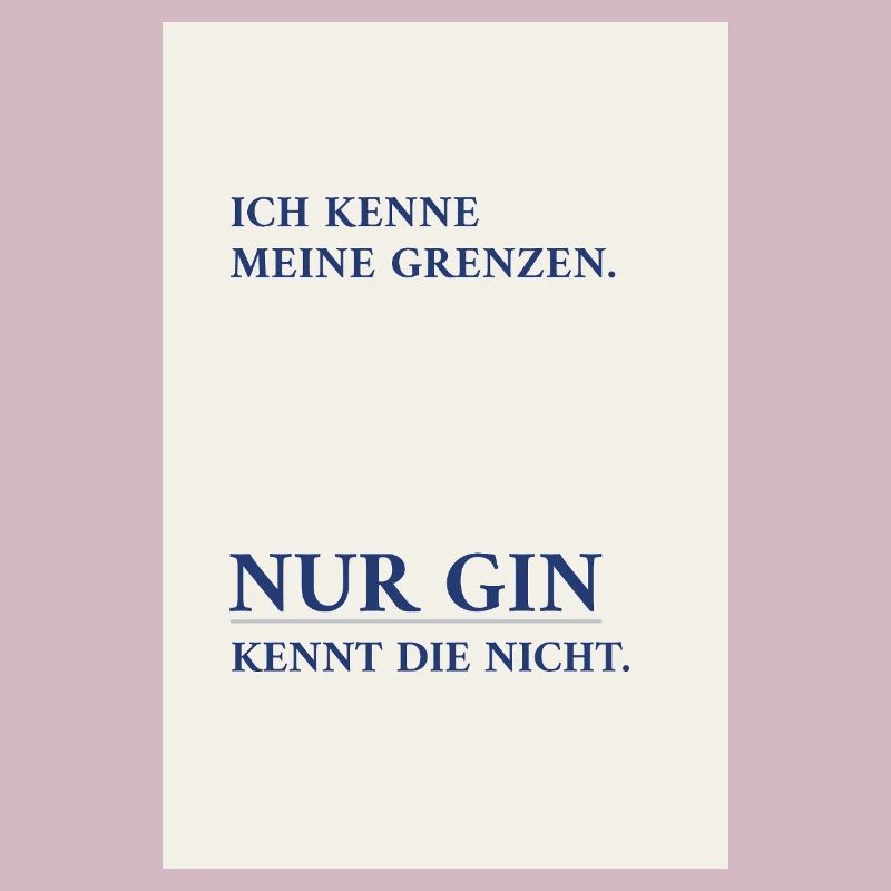 Gin Knows No Borders – Minimal Poster