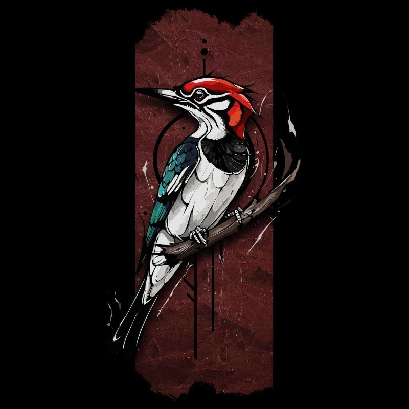 Rhythmic Drummer: Woodpecker's Percussion