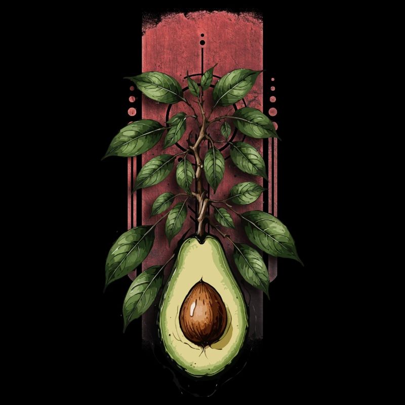 Avocadosprossen: Baum, der aus einer Avocado hervorgeht
