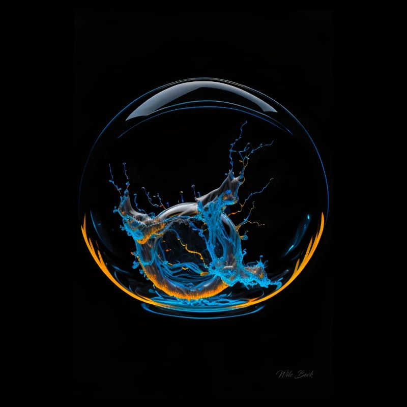 Kaos in einer Blase neon 4
