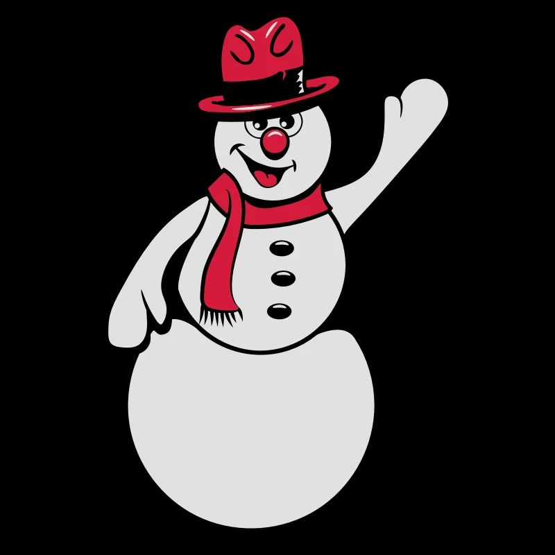 Waving snowman