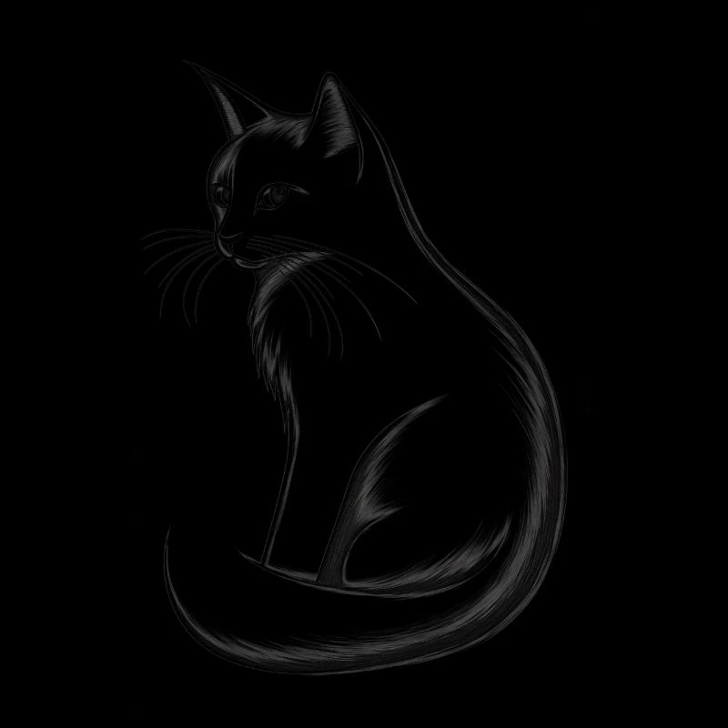 Dessin au crayon d’un chat