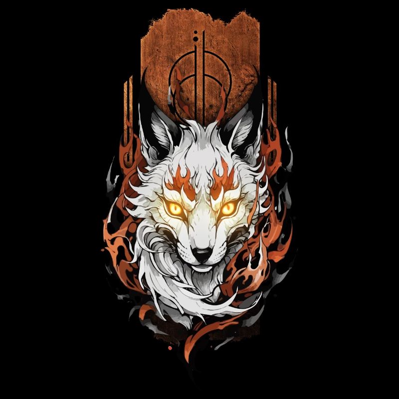 Celestial Guardian: Mystical Kitsune Fox