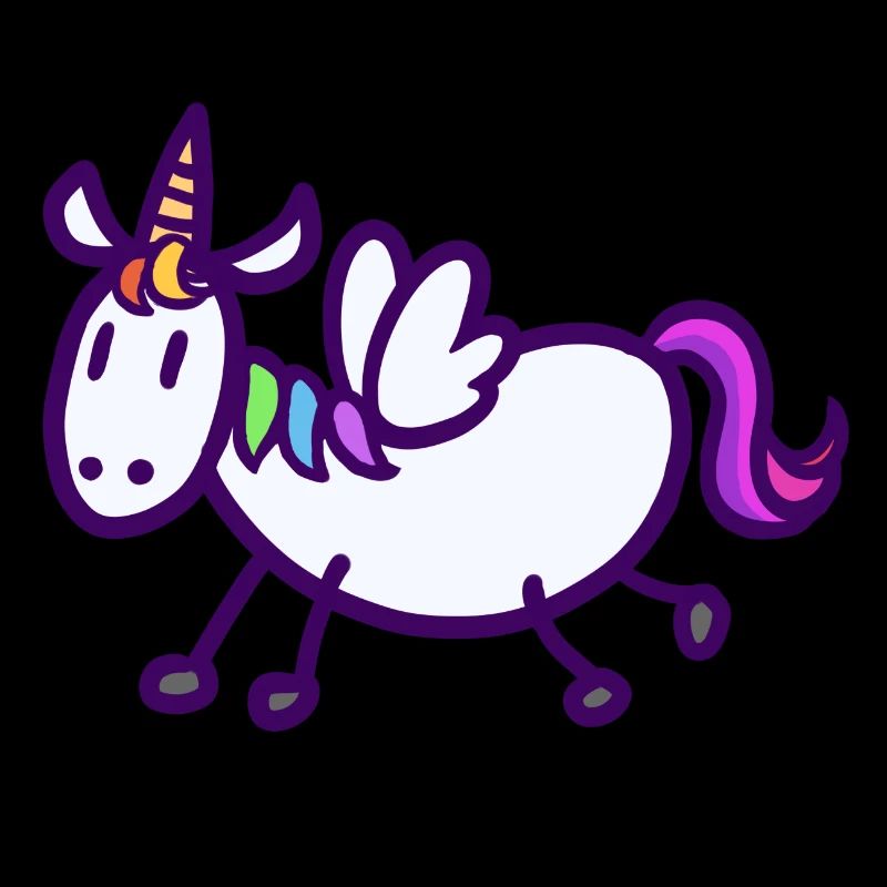 Buntes, fliegendes Einhorn