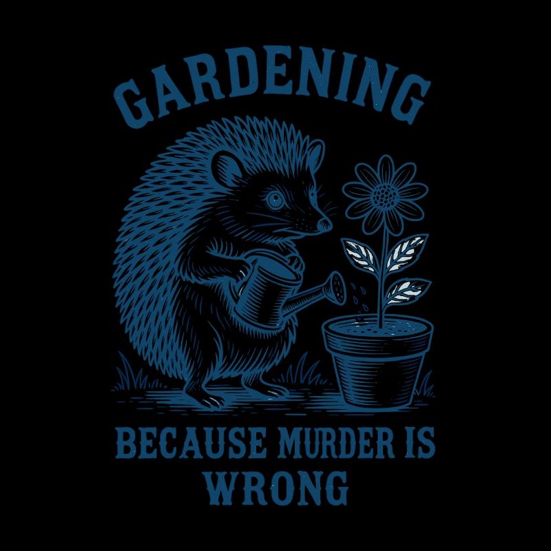 Hérisson amusant et conception de jardin