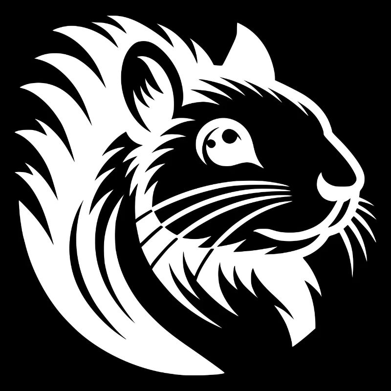 Black White Squirrel Nuts Animal Lover