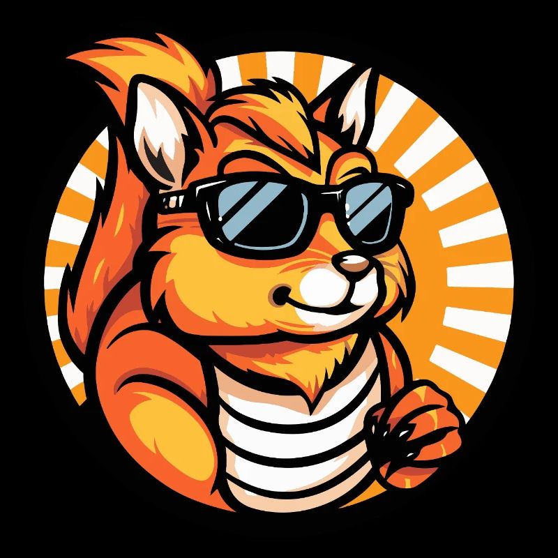 Eichhörnchen Comic Cool Sommer