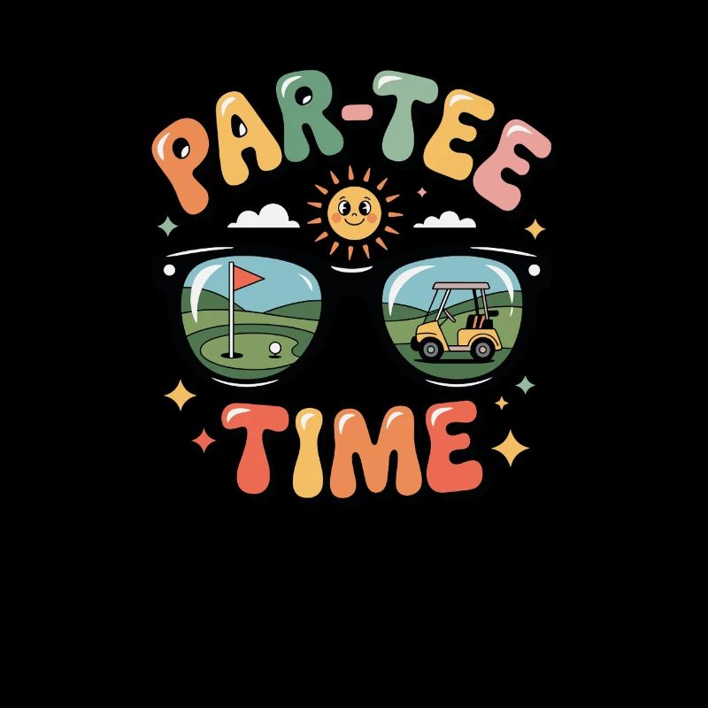 Design de golf amusant avec tee par