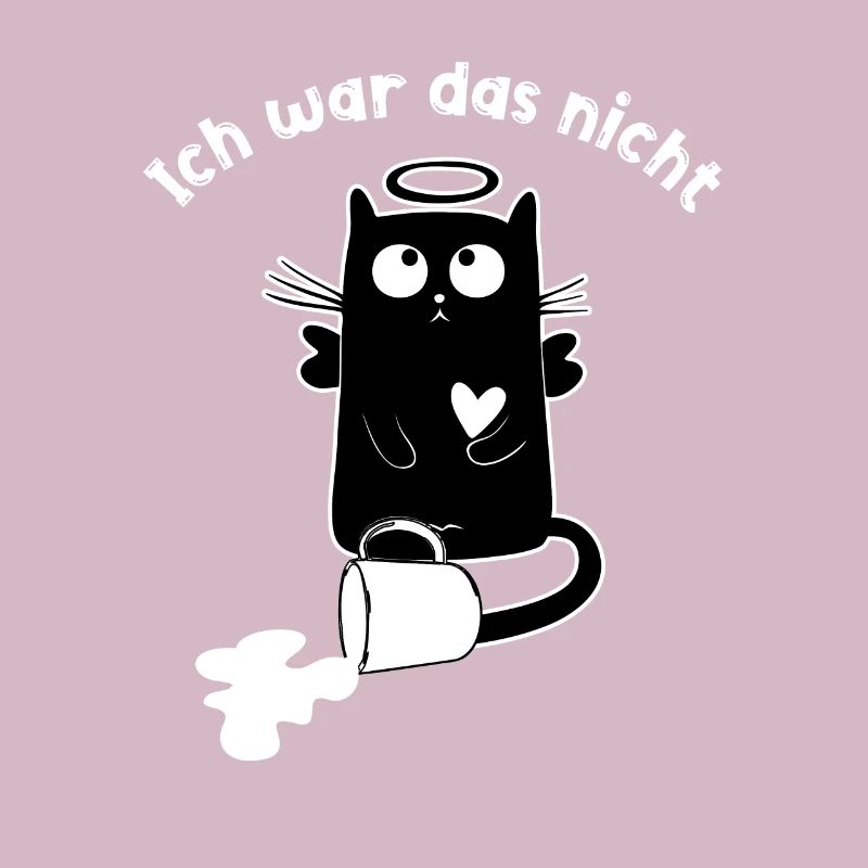 Lustiger Katzen Spruch süßes Kätzchen Engelchen