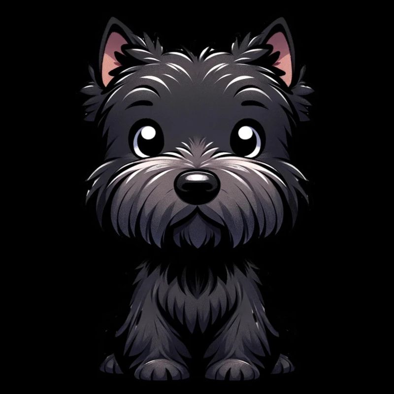 Illustration numérique d’un mignon Scottish Terrier