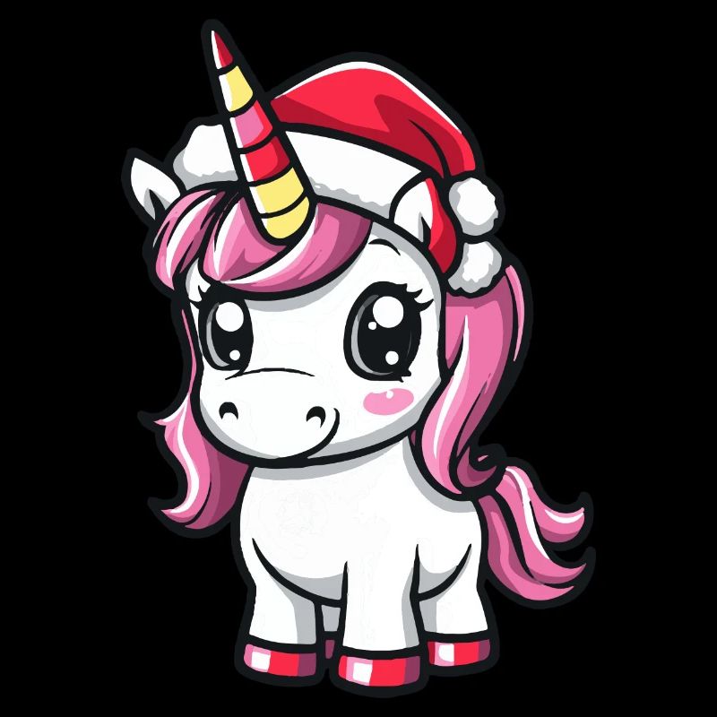 Licorne Noël mignon