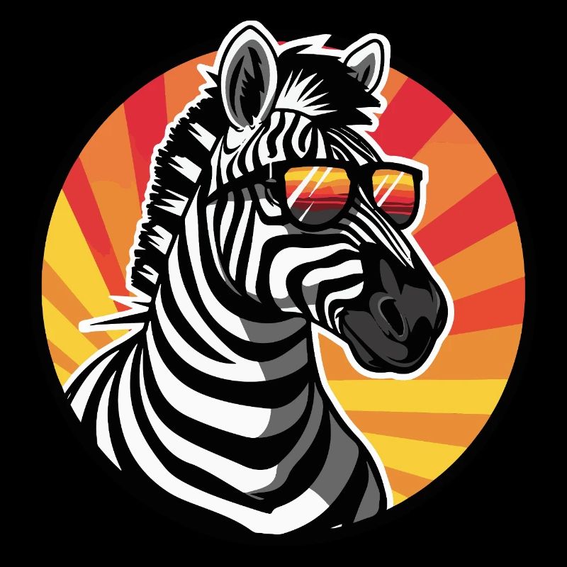Zebra Comic Cool Sommer