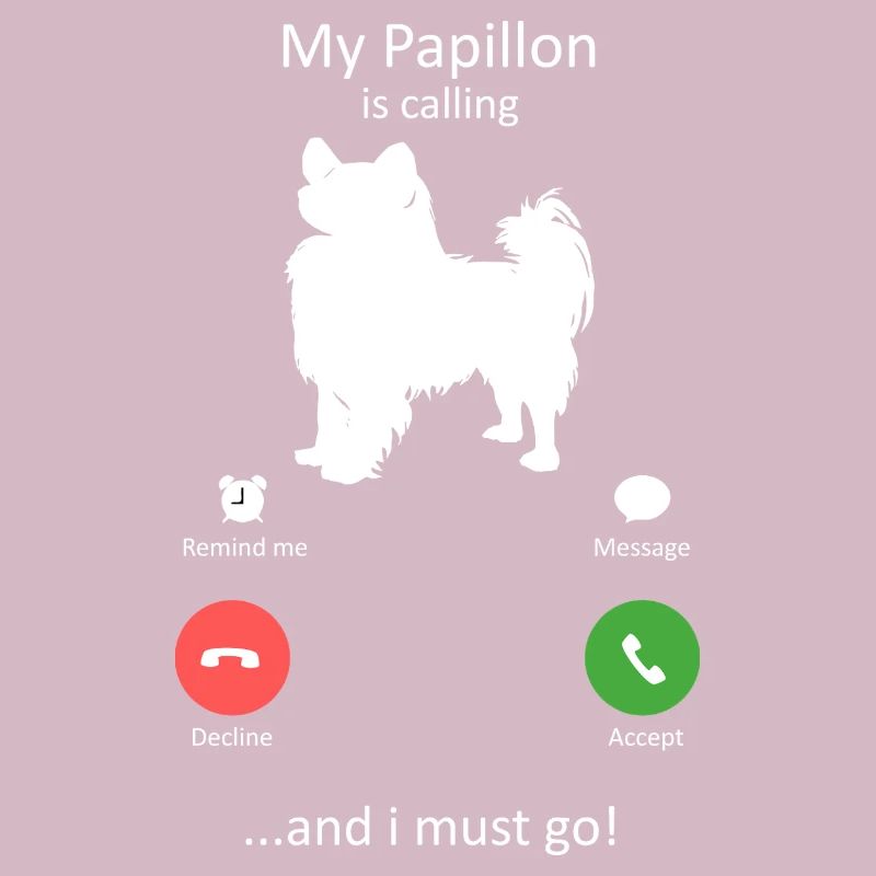 Interface de téléphone intelligent Papillon Dog Calling