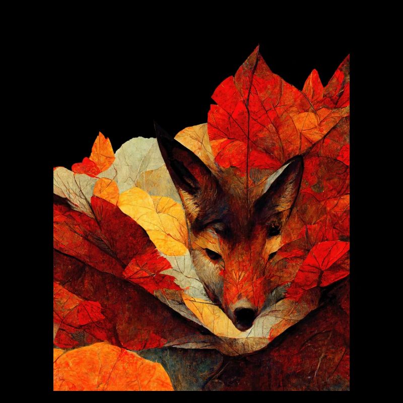 Renards renards feuilles d’automne forêt