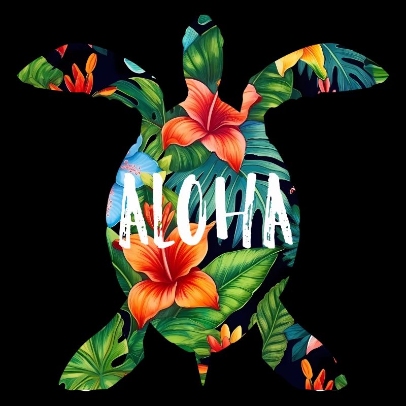 Hawaii Aloha Turtle Holiday Gift Party