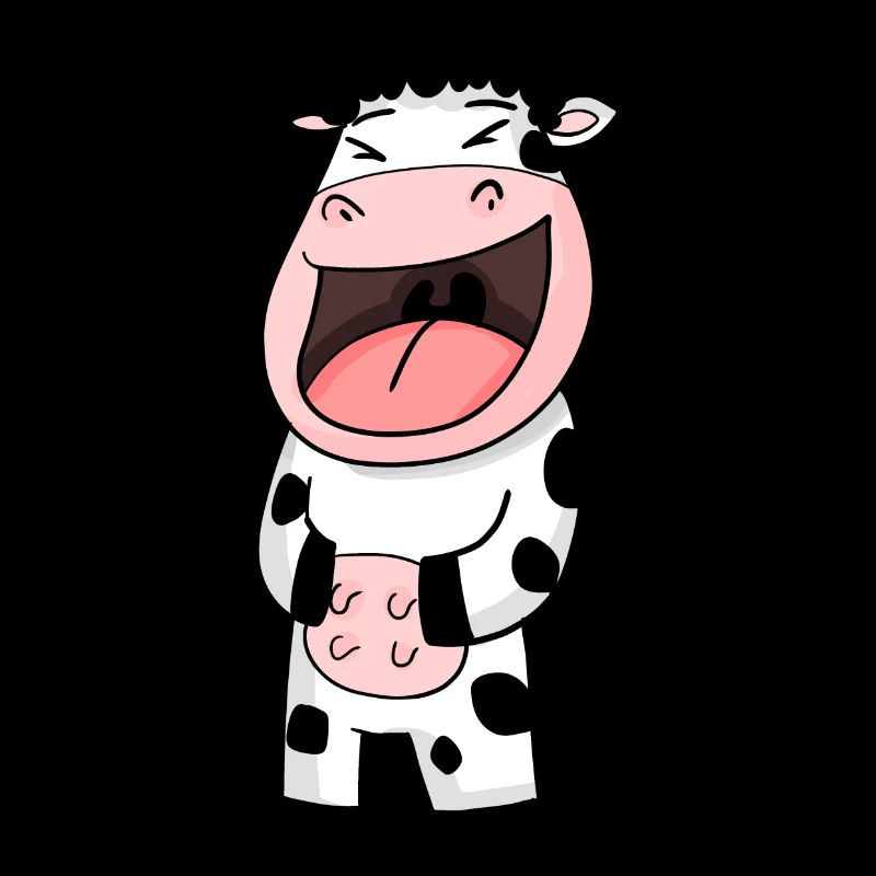 Cow laughs